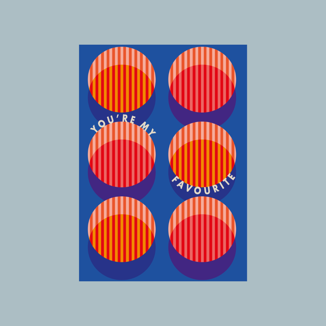 You're My Favourite, A6 Greetings Card - HOOS