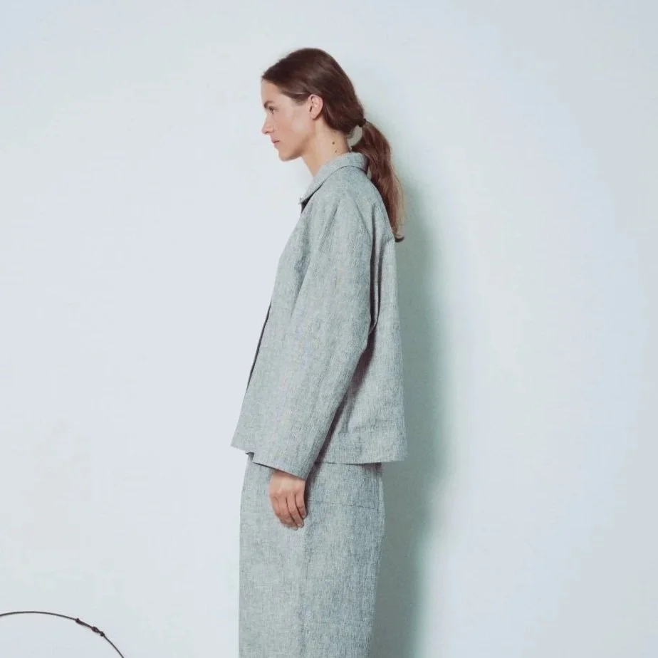 Muku SS26 - Light Grey Patterned Overshirt