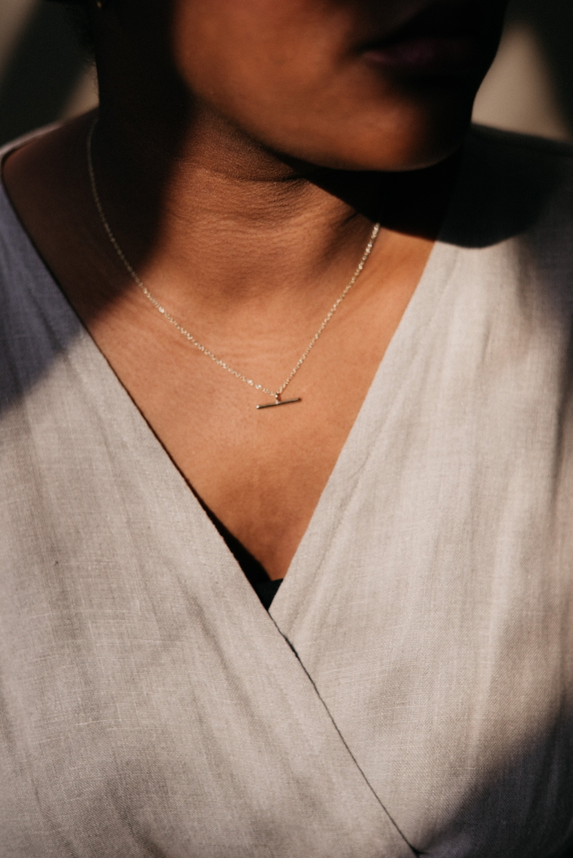 Hammered Bar Necklace - Studio Adorn