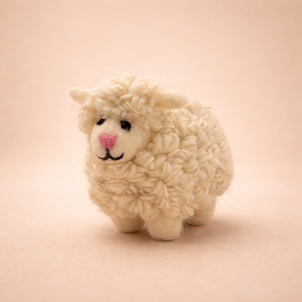 Felt Sheep Decoration - Sunflower Creation
