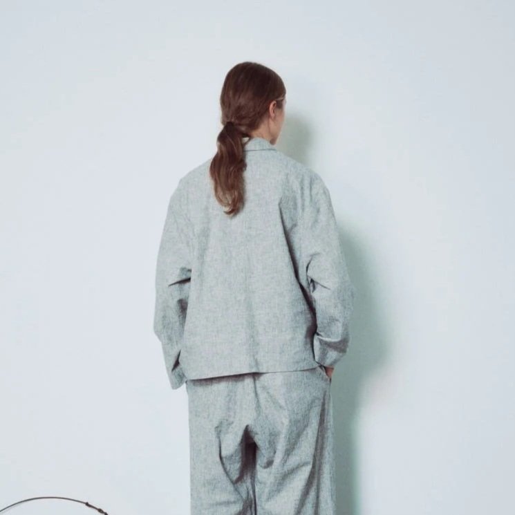 Muku SS26 - Light Grey Patterned Overshirt