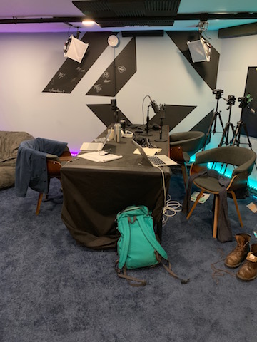 Where a lot of the writing happened (yes, those are my boots)