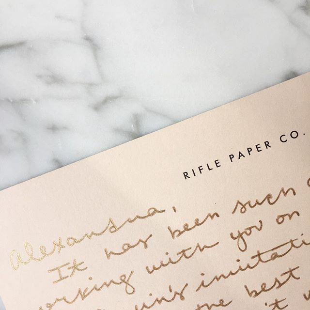 I love getting to work with great and talented people ... especially when they value snail mail as much as I do 🐌 @riflepaperco