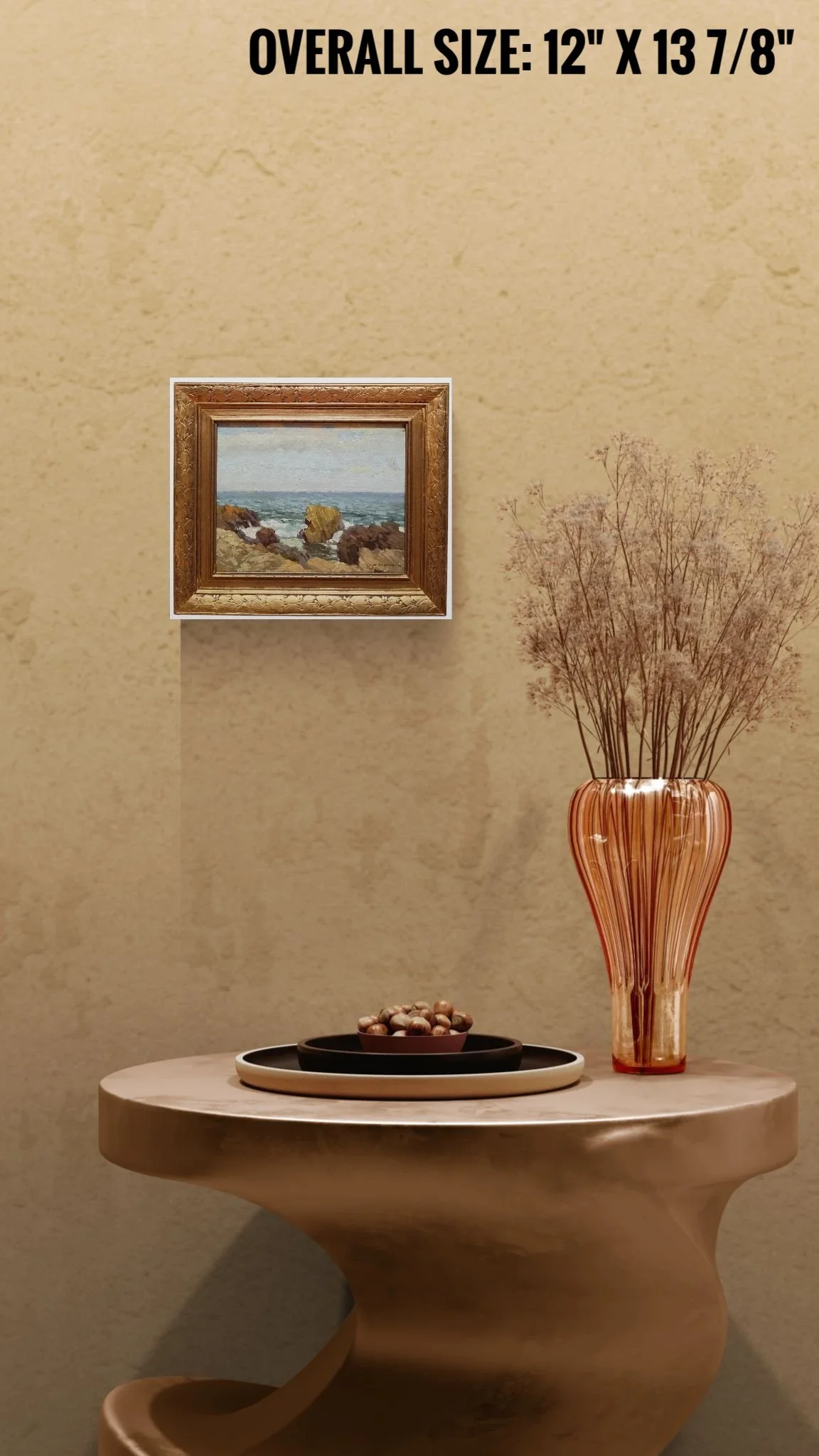 Plant in a vase sitting on an organic side table.jpeg