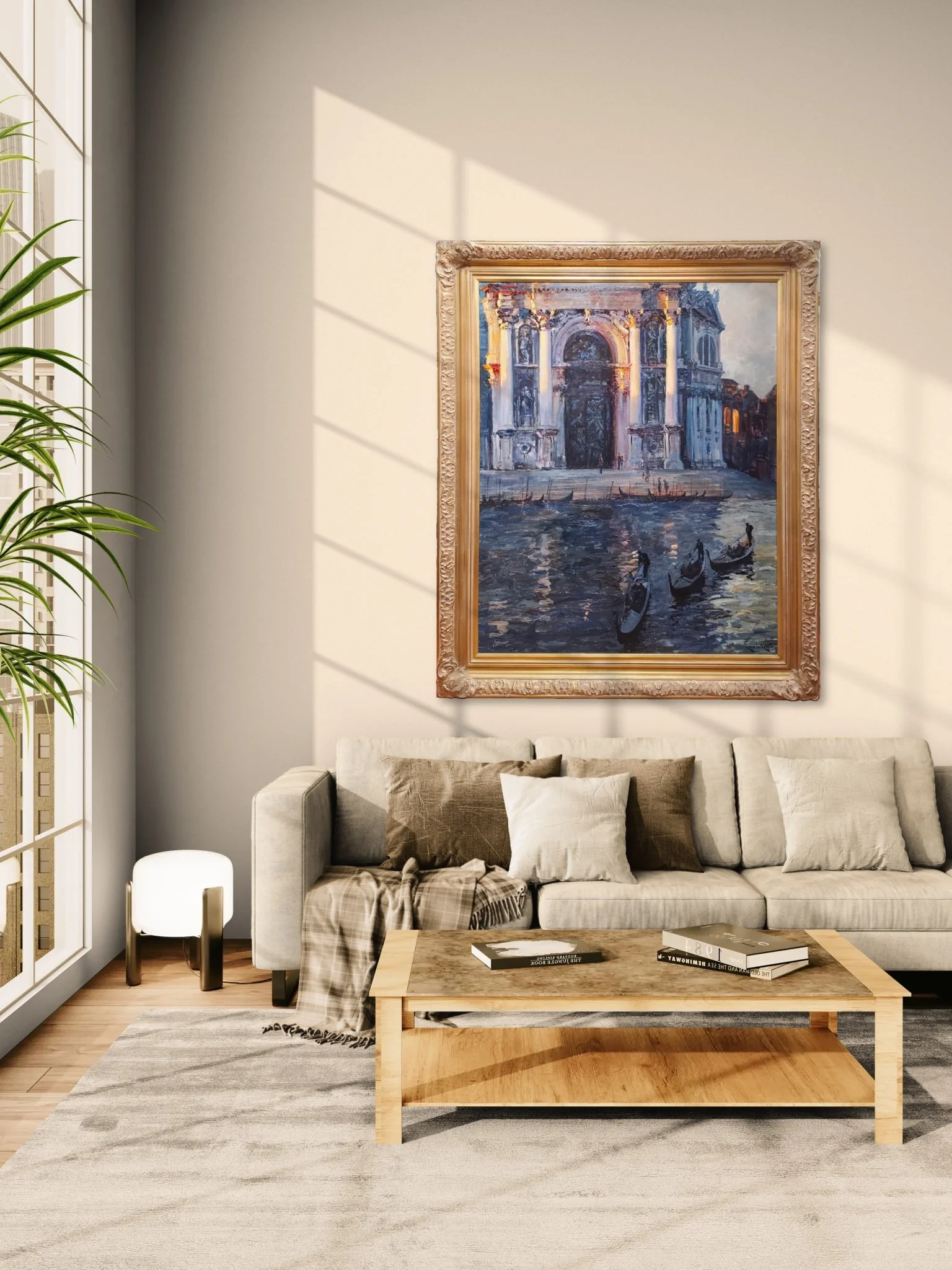 Fancy living room with a high ceiling.jpeg