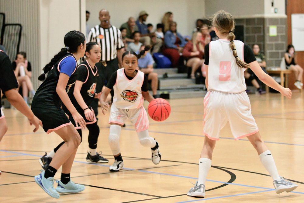 Girls competing in the Coach Deon Basketball Girls Select League Rising Division