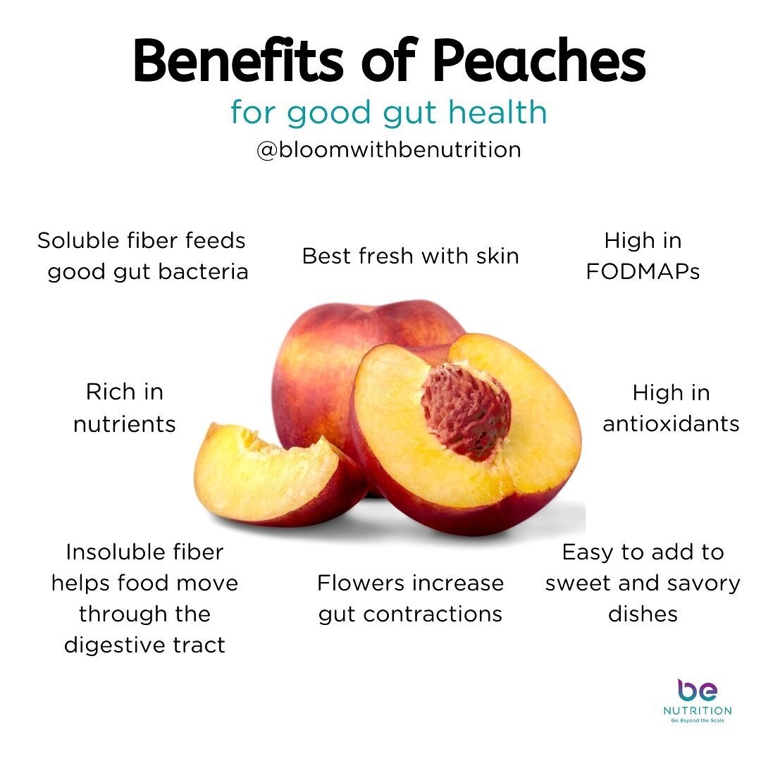 What&rsquo;s your favorite way to enjoy peaches? 🍑😋

Rich in nutrients, like vitamins C, K and potassium, and antioxidants, peaches have numerous health benefits!

🍑 Peaches are a good source of soluble and insoluble fiber, helping promote digesti