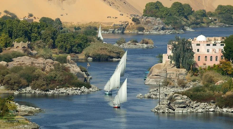 The Nile River at Aswan and Elephantine Island, Egypt | photo by Sam Valadi