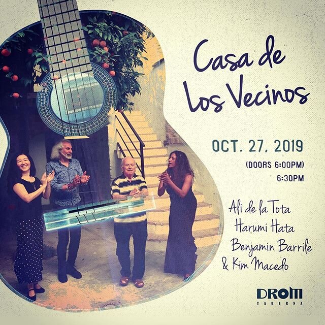 Check out Casa de Los Vecinos from Jerez Spain!! This Friday at Drom Taberna! Amazing  they will be my guests on Cafe Latino next week!