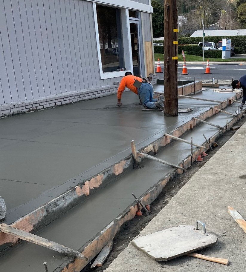 Trust the process! Concrete that&rsquo;s customizable for your needs and built to last a lifetime. Stunning, smooth, and easy to walk on! #concrete #construction #smooth #sidewalk