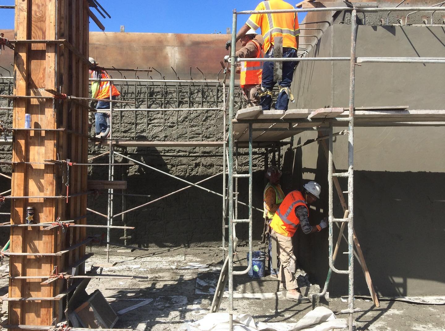 Working on finishing up a #sanfrancisco #shotcrete project. Delivering on time and on budget for clients all over the San Francisco Bay Area.