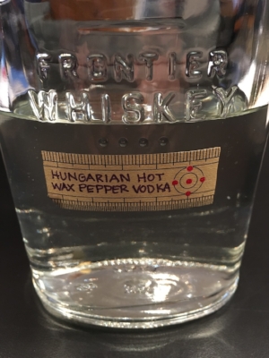 figure 1: my homemade pepper infused vodka