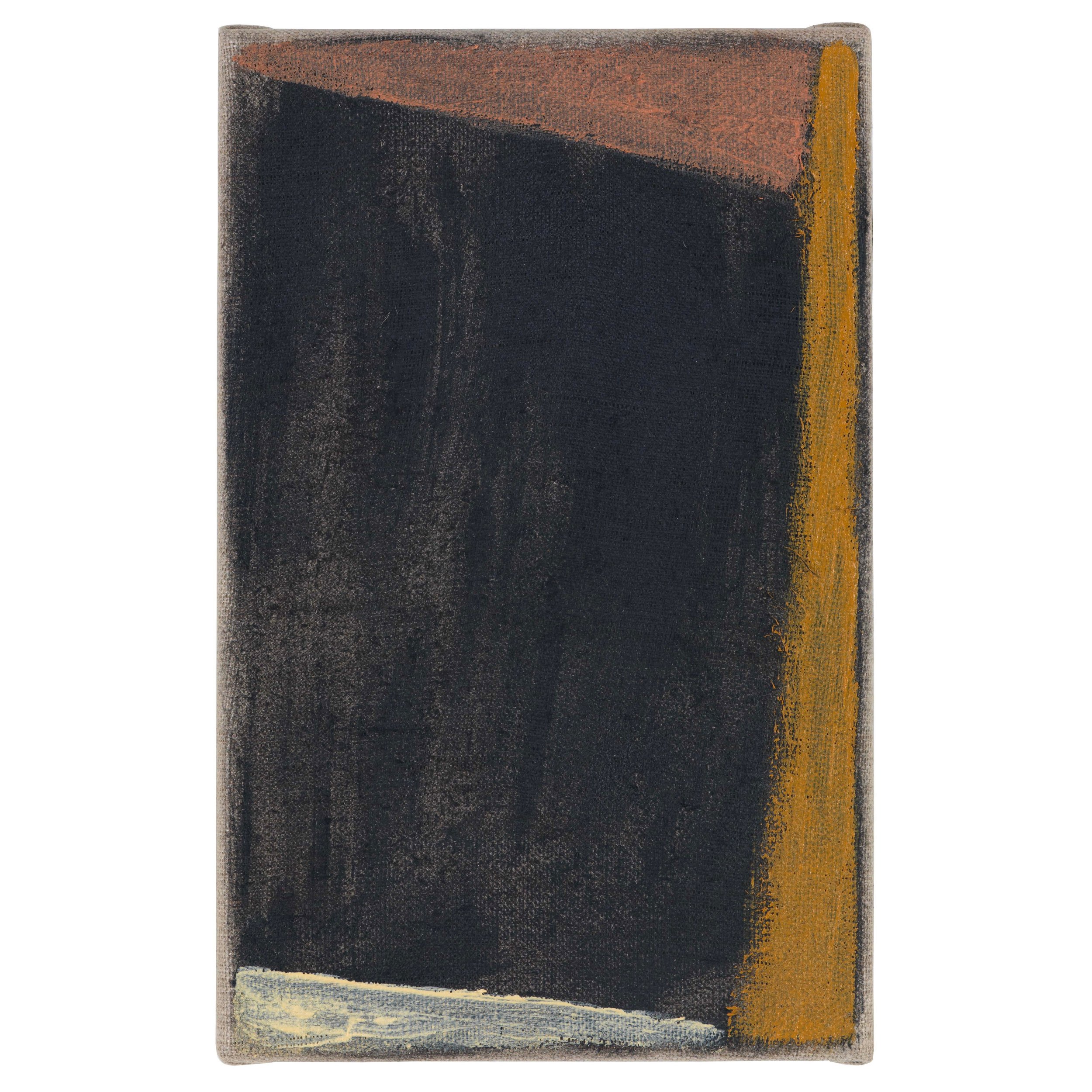 Untitled (White, Black, Pink and Ochre)  | acrylic on unprimed linen | 25 x 15 cm | 2021