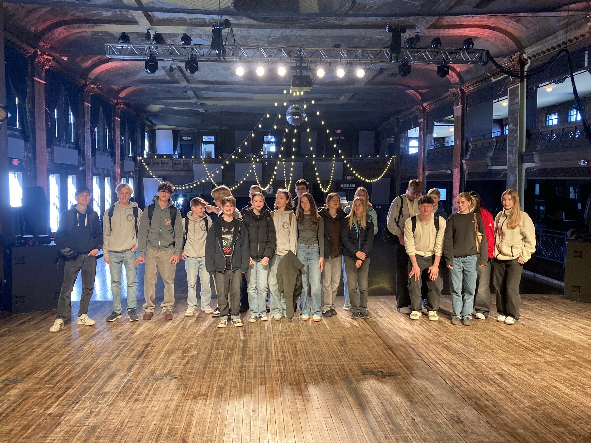 Today a group of U.S high school students from Germany and Germantown High School visited the Milwaukee Turners and received a walking tour of Milwaukee Turner Hall! If you would like to request a tour of our amazing building that has a concert ballr