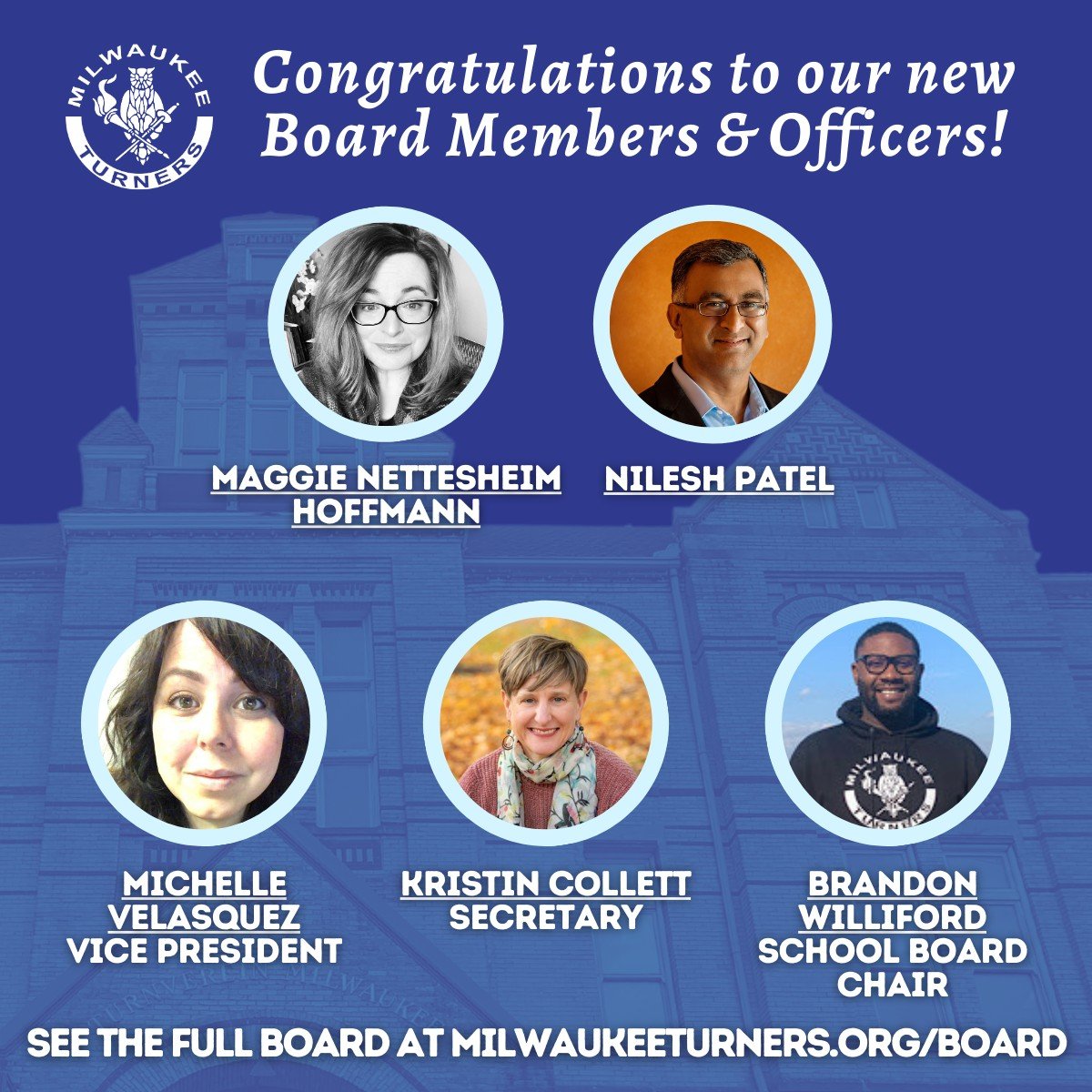 Congratulations to our new Board Members, elected at our Annual Meeting on April 24, and our new Board Officers! 

Maggie Nettesheim Hoffman and Attorney Nilesh Patel were both elected to our Board of Directors. 

Attorney Art Heitzer remains our Boa