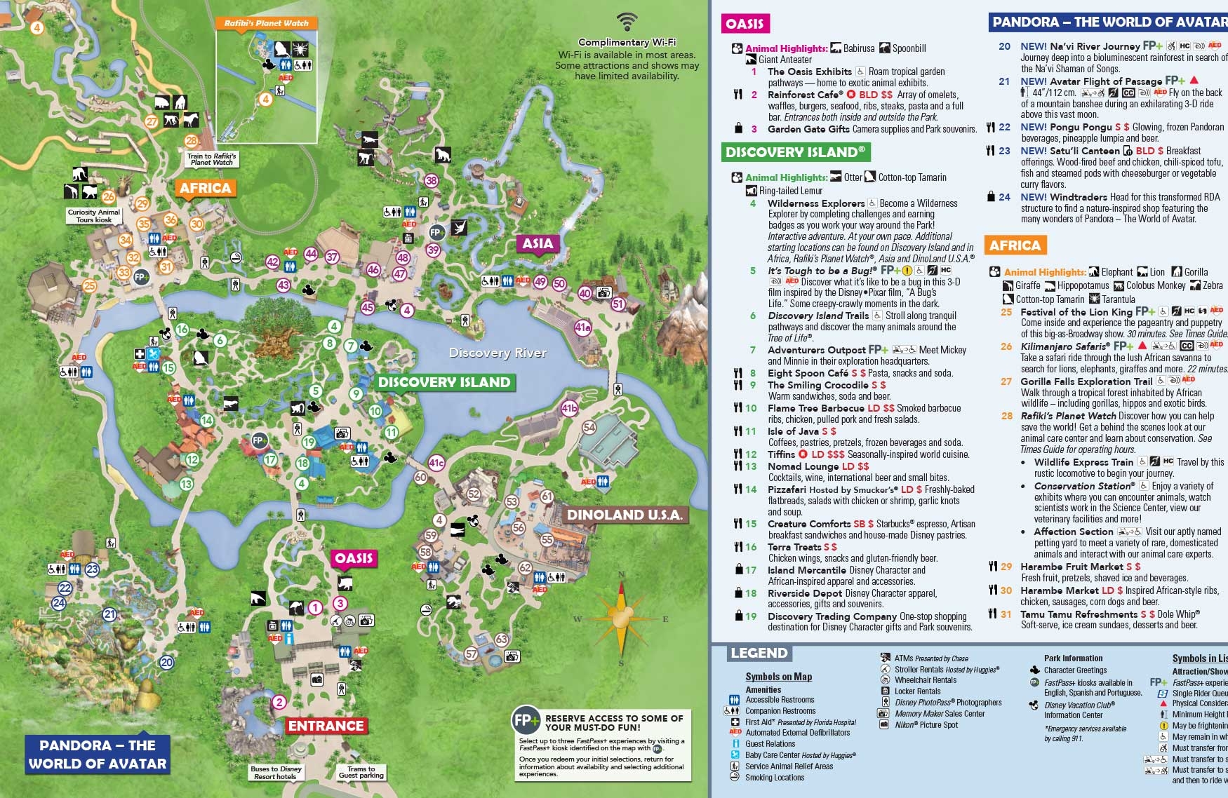 Disney Animal Kingdom Map Orlando