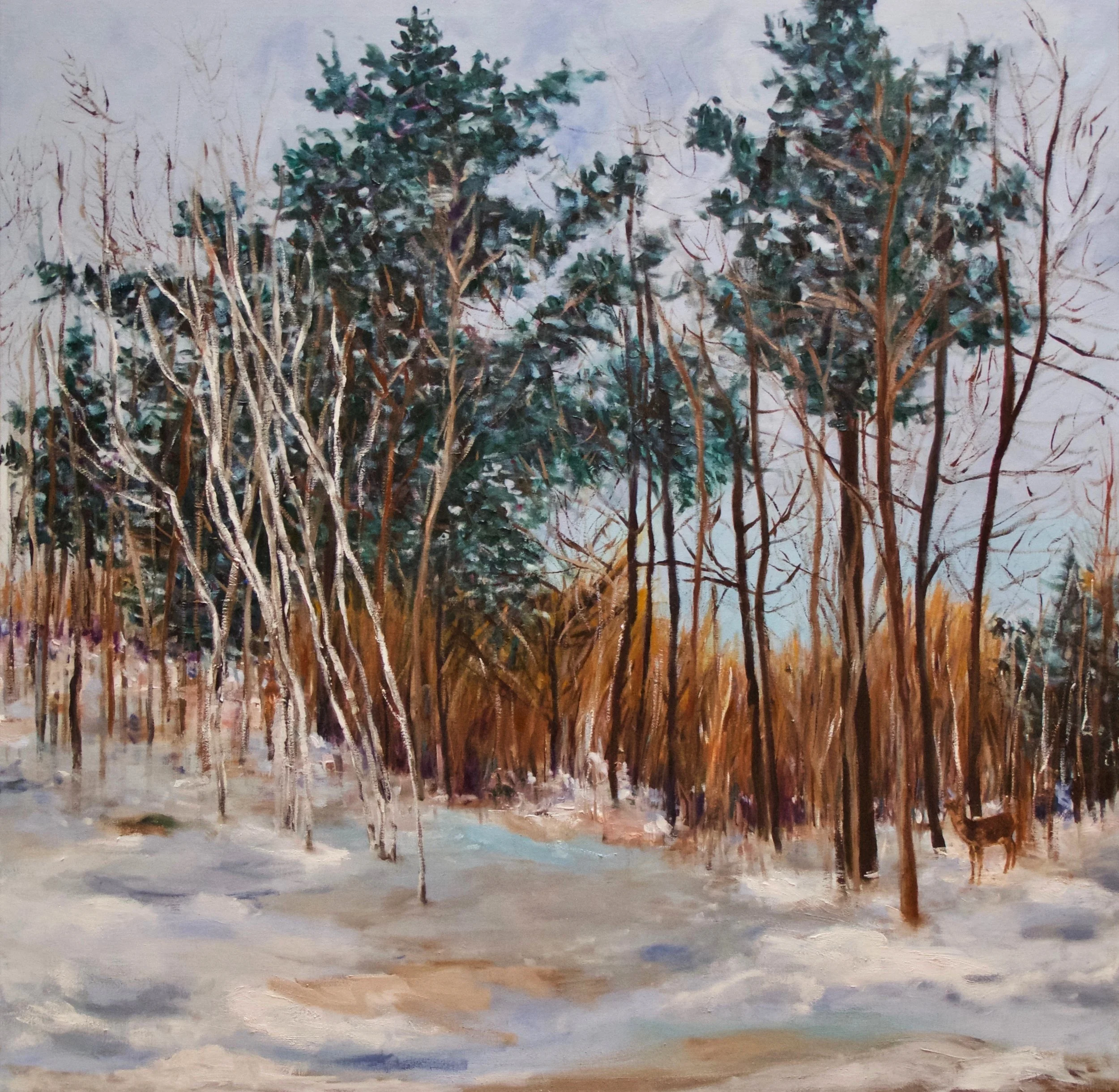 Walk in the Woods (2) oil on canvas 40"x40"