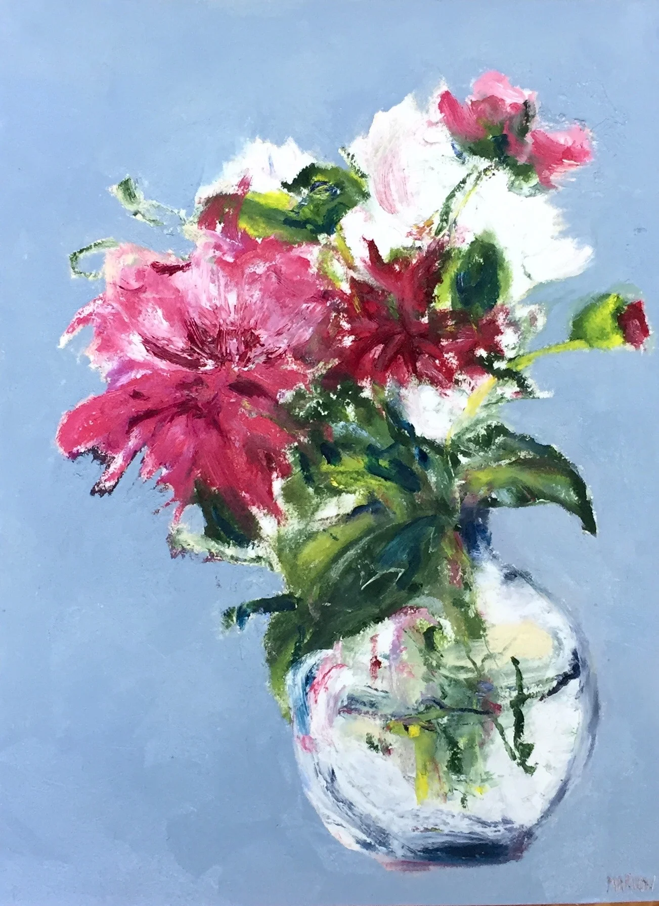 'Flowers for you" Oil on Paper 9"x13"