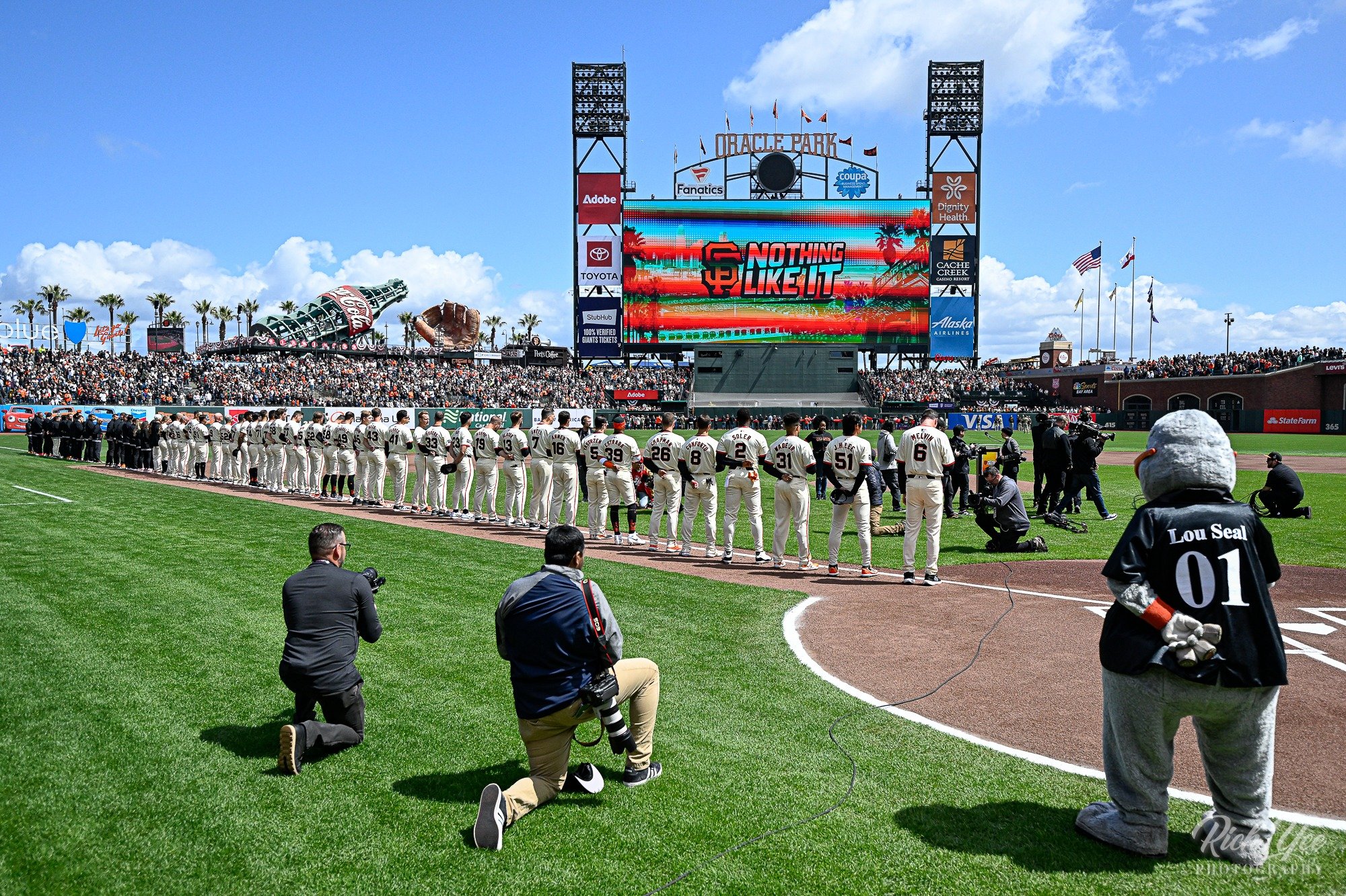 Opening Day, San Francisco Giants 3, San Diego Padres 2 -- for a full album, click on photo