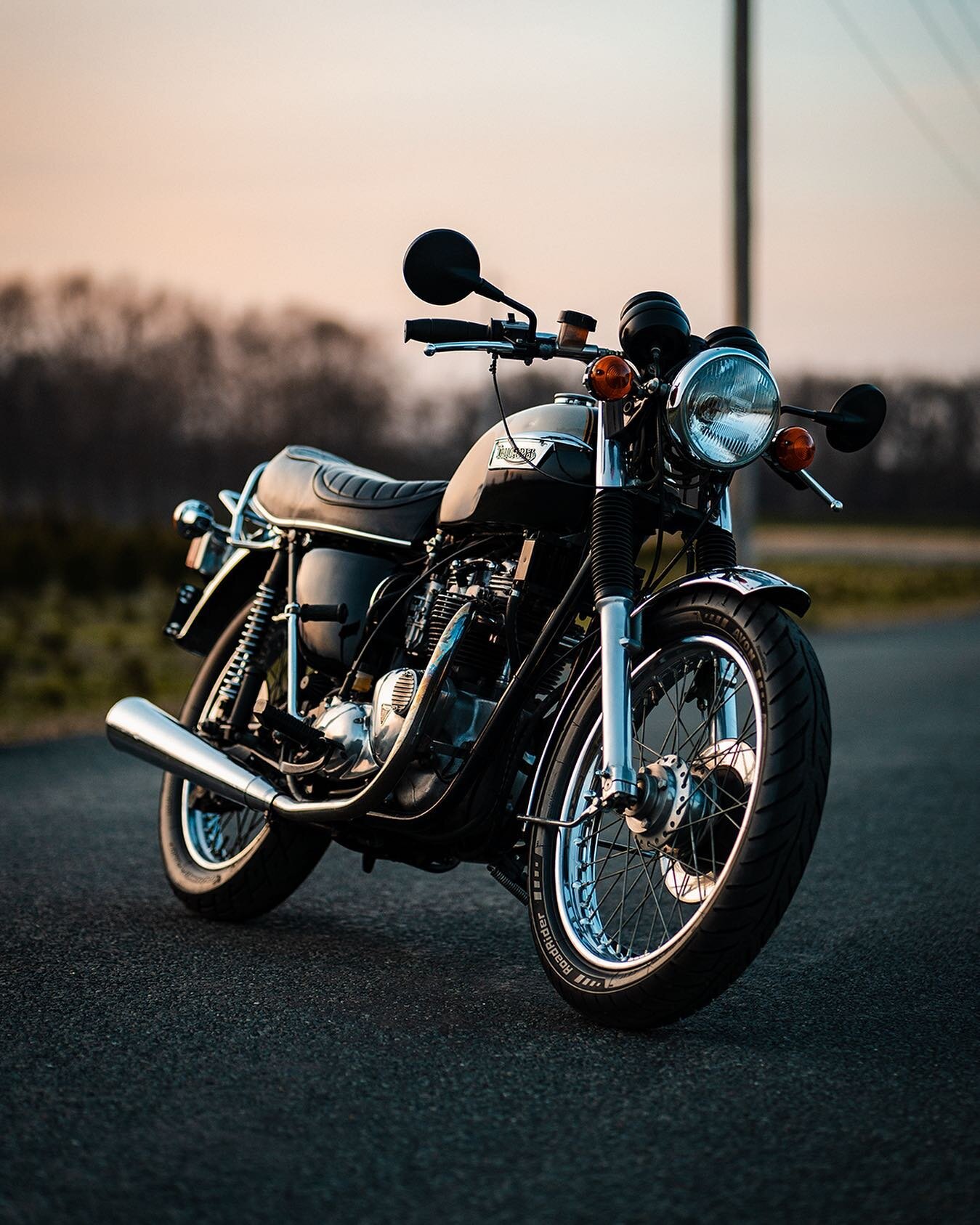 A beautiful evening ride on the Triumph