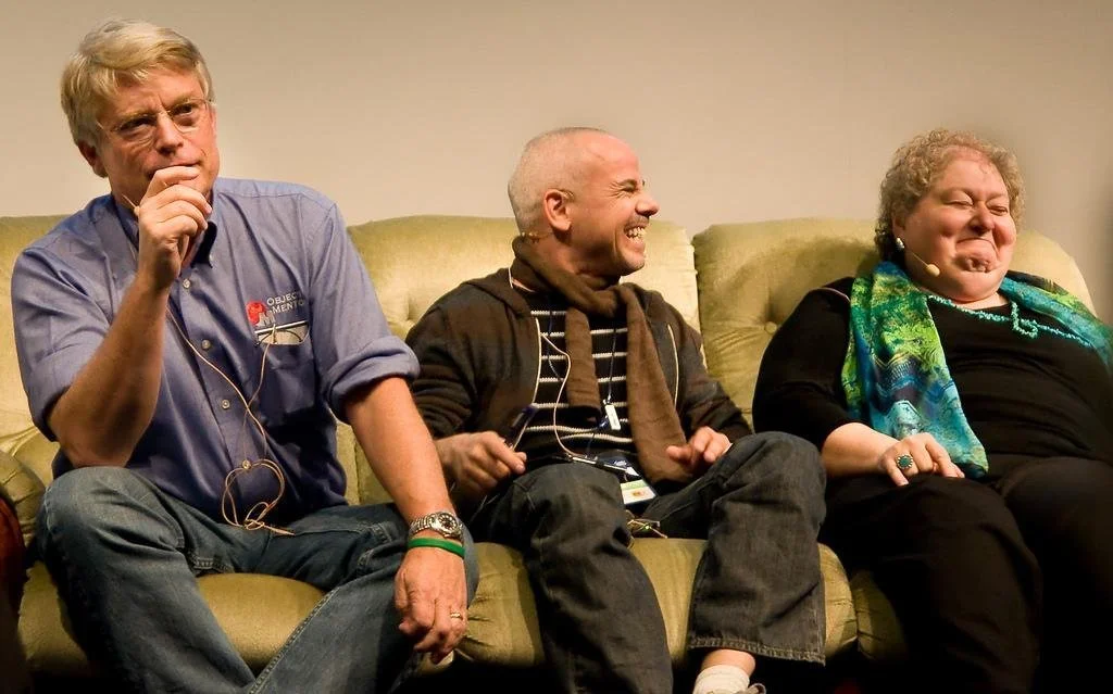 Bob Martin, Scott Bellware and Diana Larsen. Oredev Panel Debate.