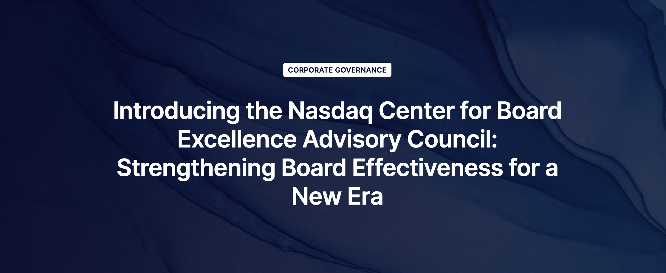 Shannon Nash Appointed to NASDAQ Center for Board Excellence Advisory Council
