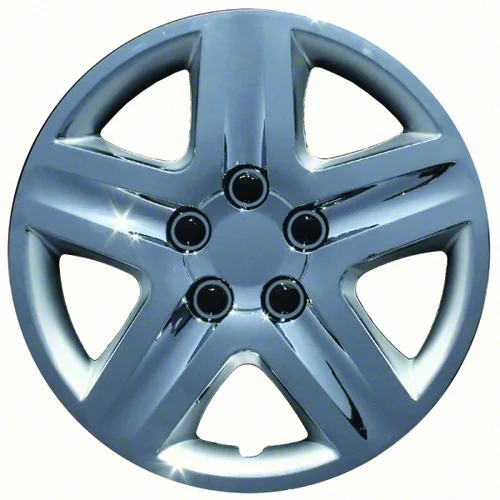 ROXX 17-Inch Black Matte Hub Caps – Set Of 4, Snap-On Wheel Covers For Steel Wheels, Universal Fit