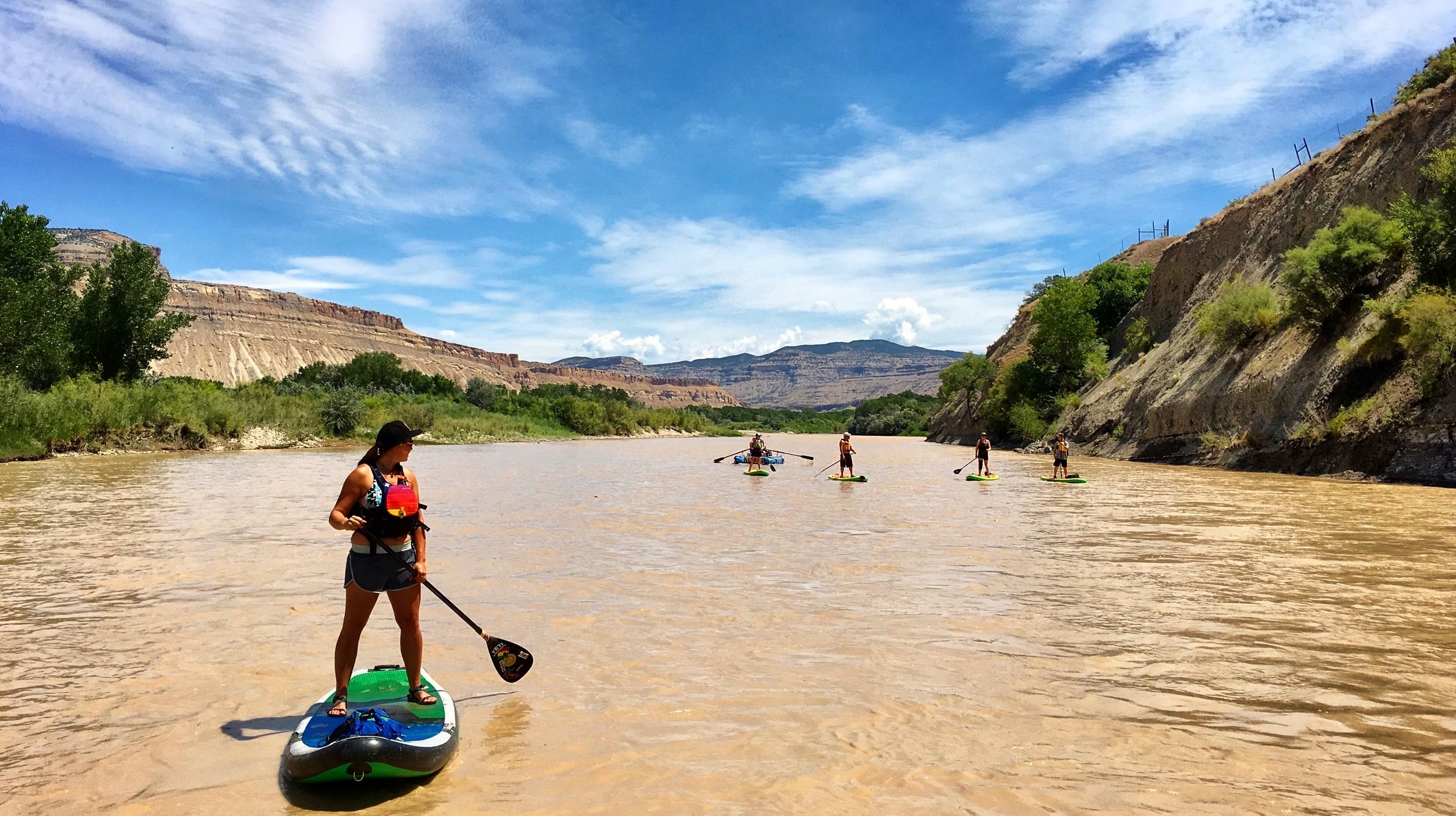 Stand up paddle boarding the Colorado River in Grand Junction Colorado