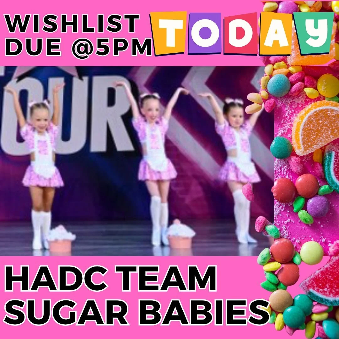 HADC Sugar Babies wishlists due today, August 1st at 5pm!