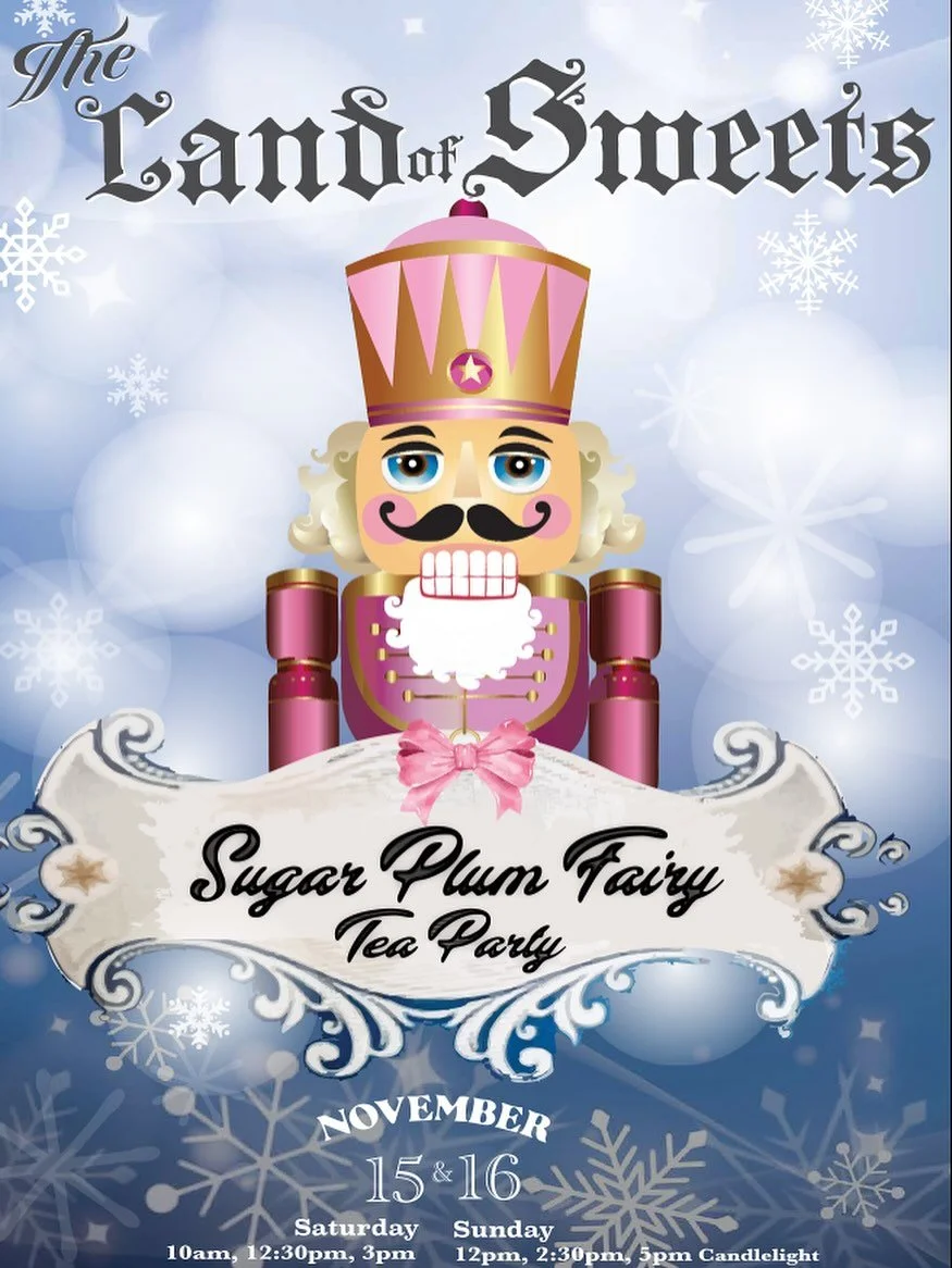 Sugar Plum Fairy Tea Party.

Save The Date! November 15 &amp; 16. 

The Heart Of America Youth Ballet cordially invites you to our annual Sugar Plum Fairy Tea Party in the Land of Sweets. 

Reservations begin on Wednesday, October 1st at 4:30pm. Six 