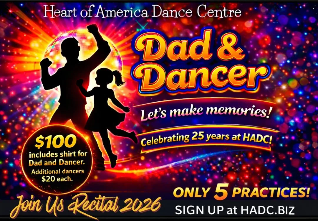 🪩 Daddy Dancer 2026! 🪩 

Alright dads, HADC Recital 2026, it&rsquo;s your time to shine again. If you&rsquo;ve never performed on the stage this is YOUR year!! Can&rsquo;t wait to get on the stage again? - LET&rsquo;S GO! 

We are celebrating 25 wo