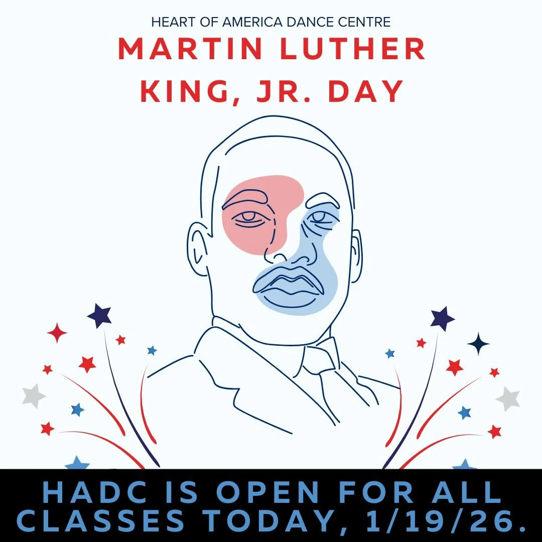 MLK DAY ❤️

&ldquo;Darkness cannot drive out darkness; only light can do that. Hate cannot drive out hate; only love can do that.&rdquo; - Martin Luther King Jr.

HADC will be open today for all classes and rehearsals today 1/19/26.