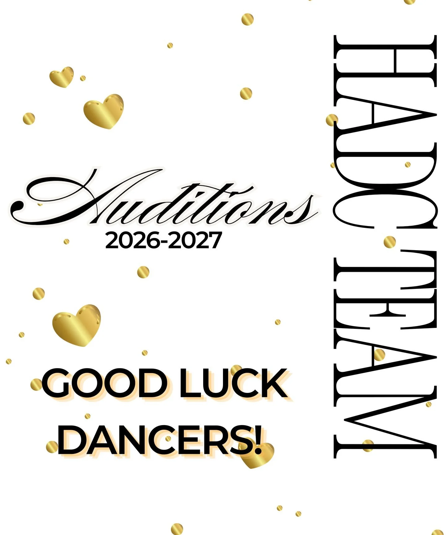 1,2,3 Let&rsquo;s Go! Auditions for HADC The Team season 26 start today! Good luck dancers we can&rsquo;t wait to watch you shine!