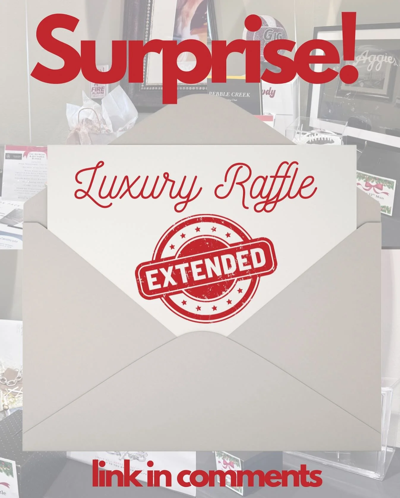 SURPRISE!🎁🎟️ We have extended the time to enter the luxury raffle! If you missed the event today, or haven&rsquo;t had a chance to enter the raffle - now is the time!

4️⃣ Raffle Bundles:

🎁 The Refresh &amp; Recharge Bundle
🎁 Dine &amp; Dazzle B