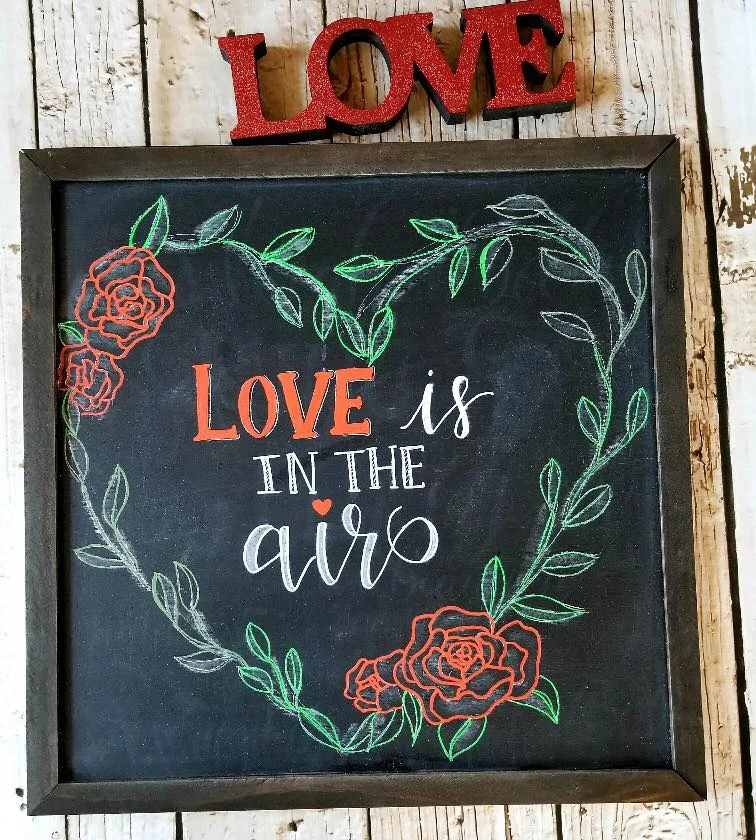 Valentine Chalk Art