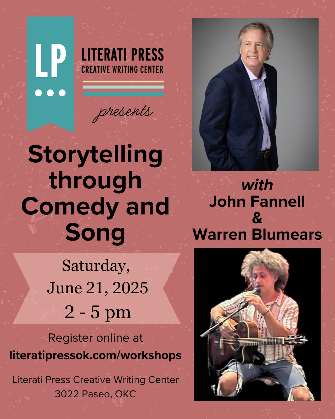 Literati Press: Storytelling through Comedy and Song with John Fannell and Warren Blumears