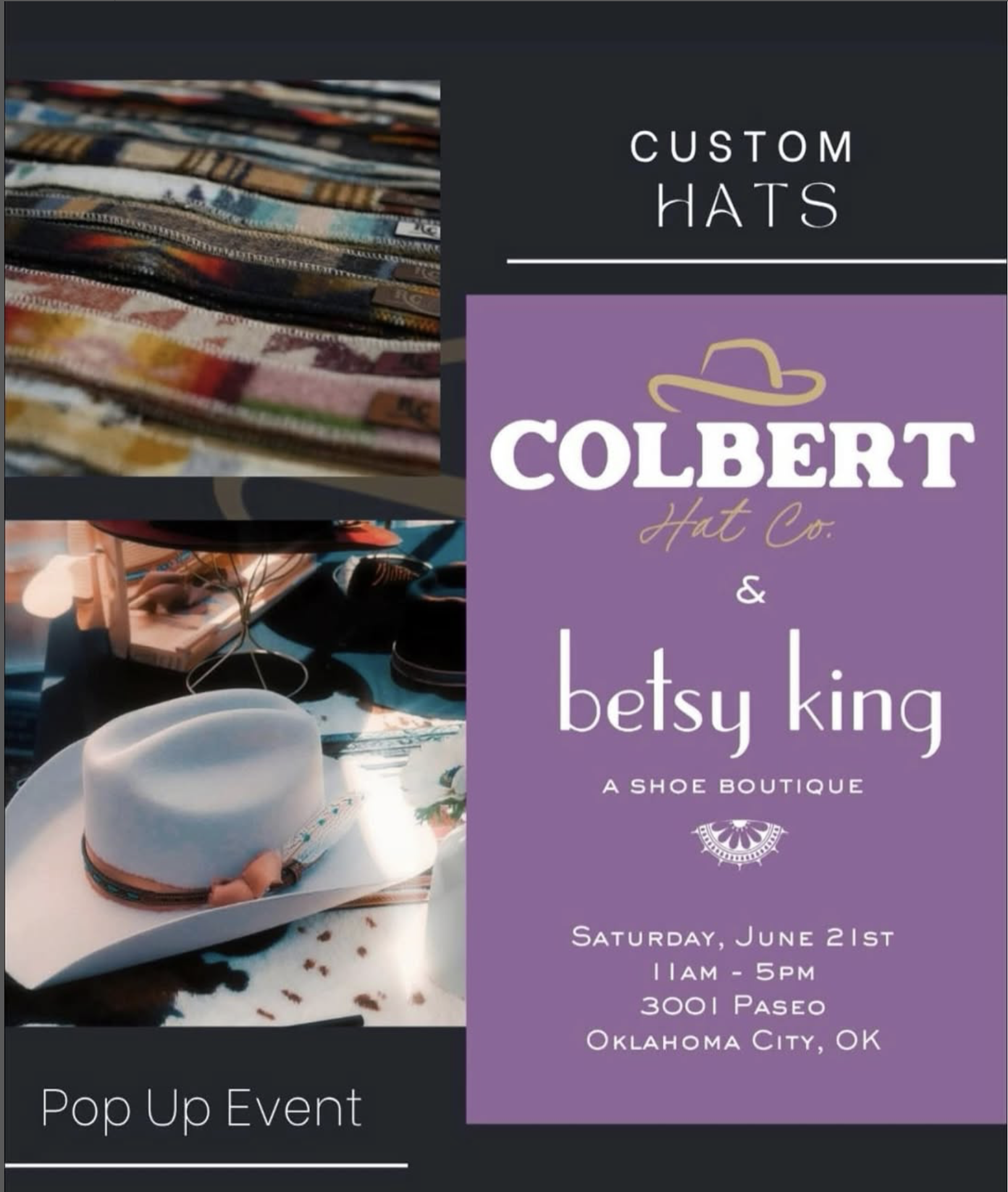 Betsy King: Colbert Hat Co. Pop Up