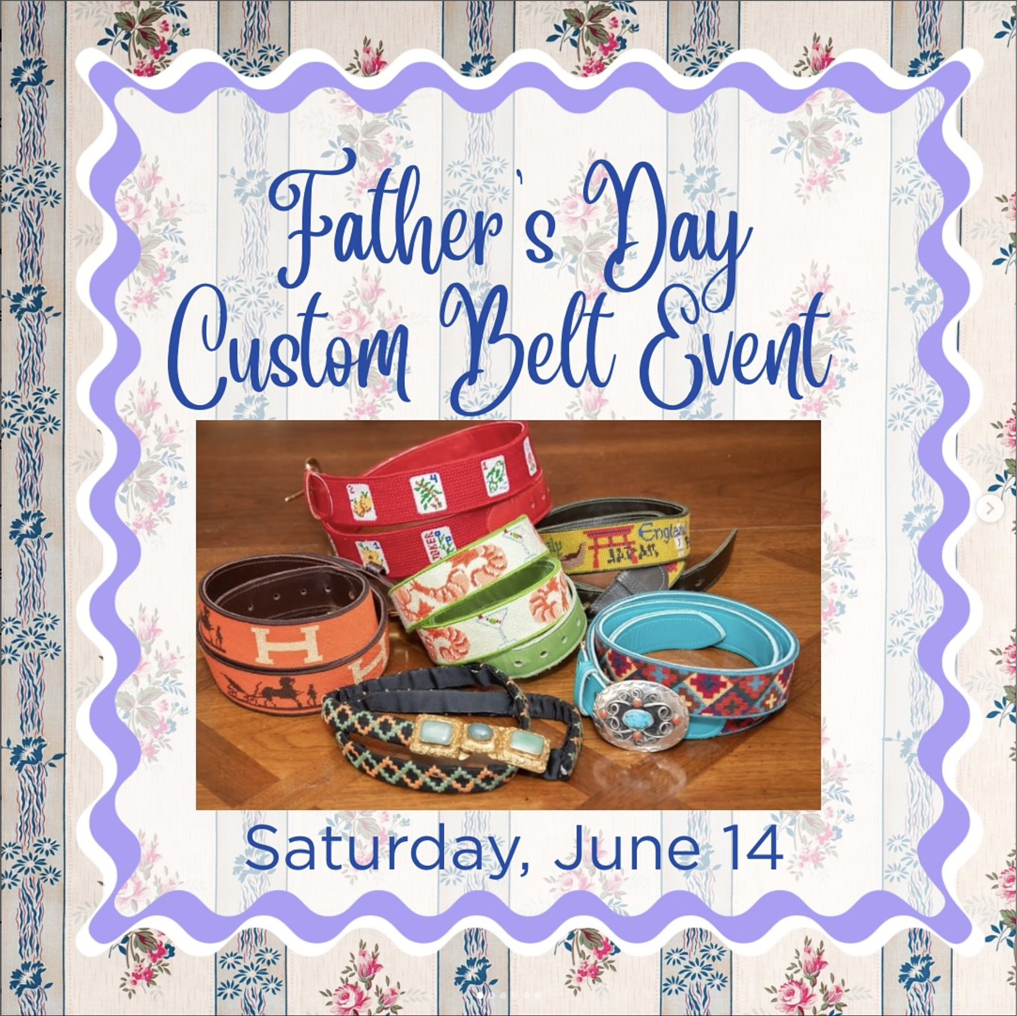Needlepoint at Su Casa: Father's Day Custom Belt Event