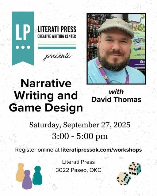 Literati Press: Narrative Writing and Game Design with Game Designer David Thomas