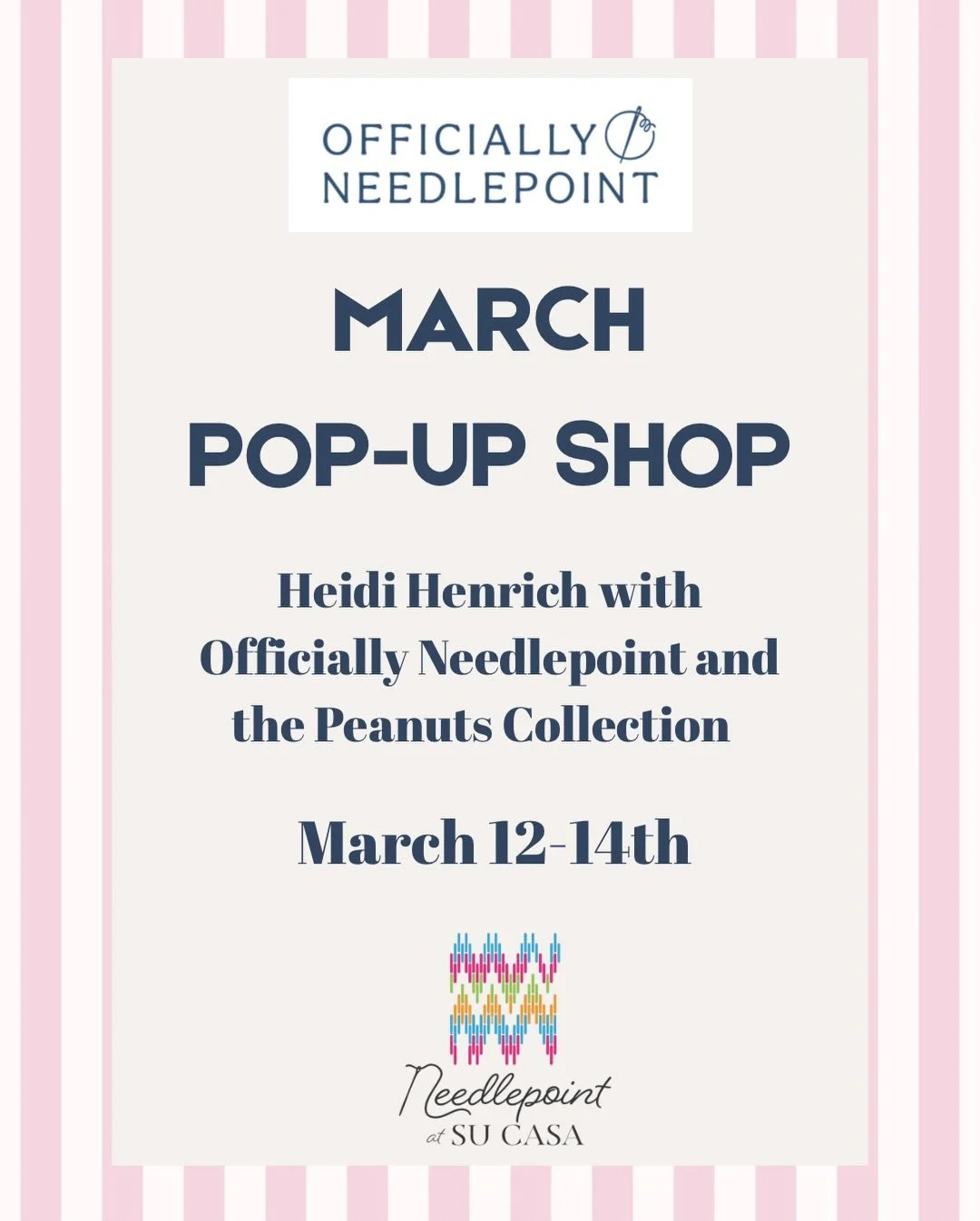 Needlepoint at Su Casa: March Pop-Up Event