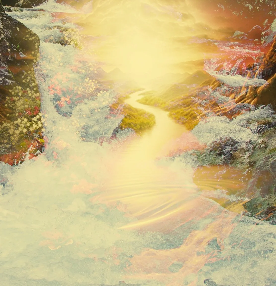 TAURUS 0/1 A CLEAR MOUNTAIN STREAM FLOWS STEADILY DOWNHILL