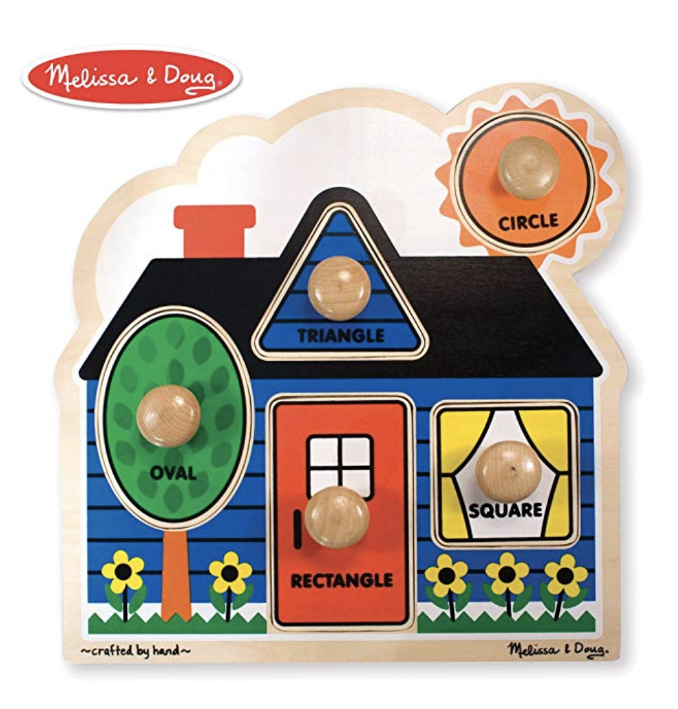   Melissa &amp; Doug First Shapes Jumbo Knob Puzzle  