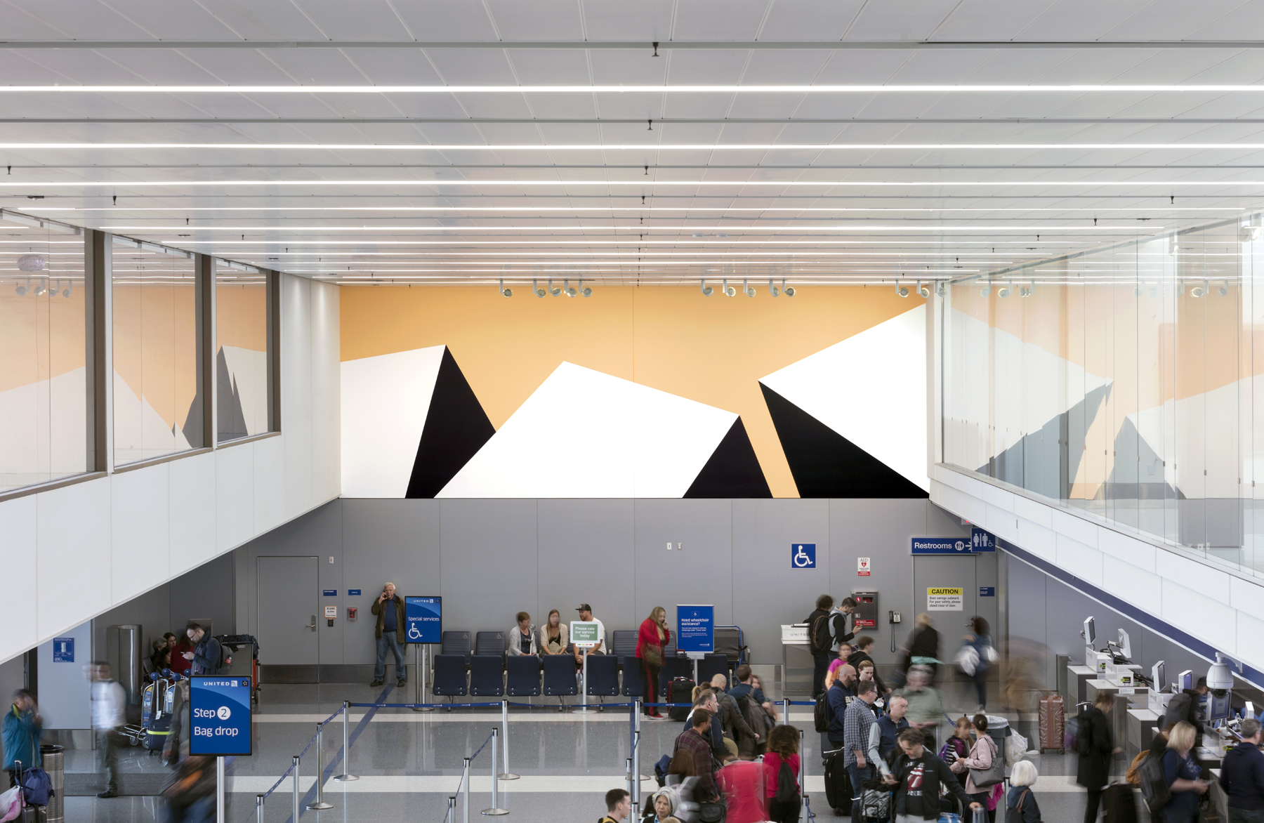 Tofer Chin Mural Installation LAX Airport