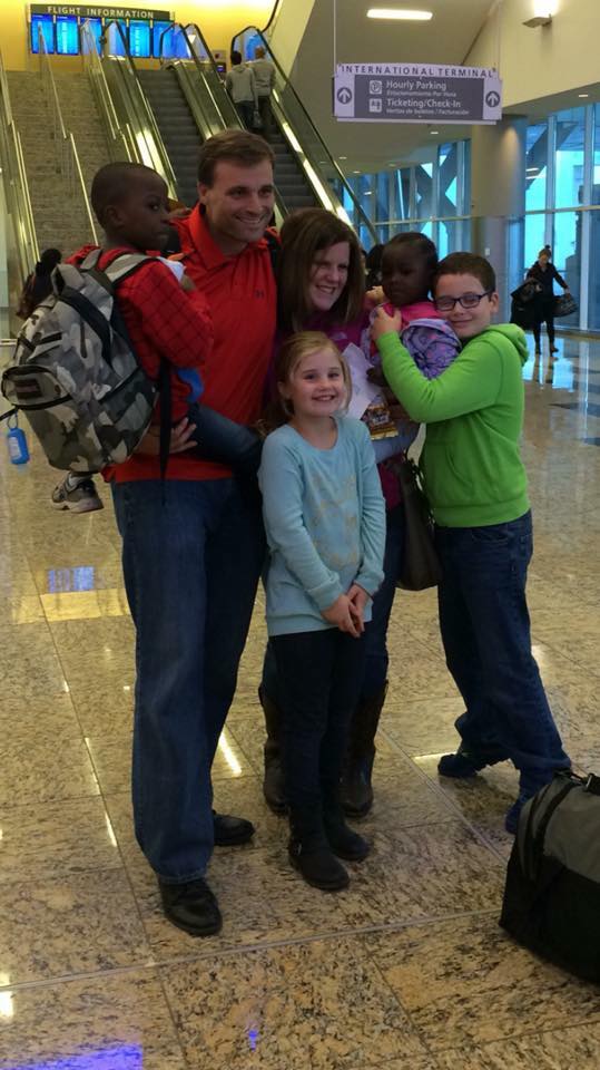 Our whole family together on US soil.