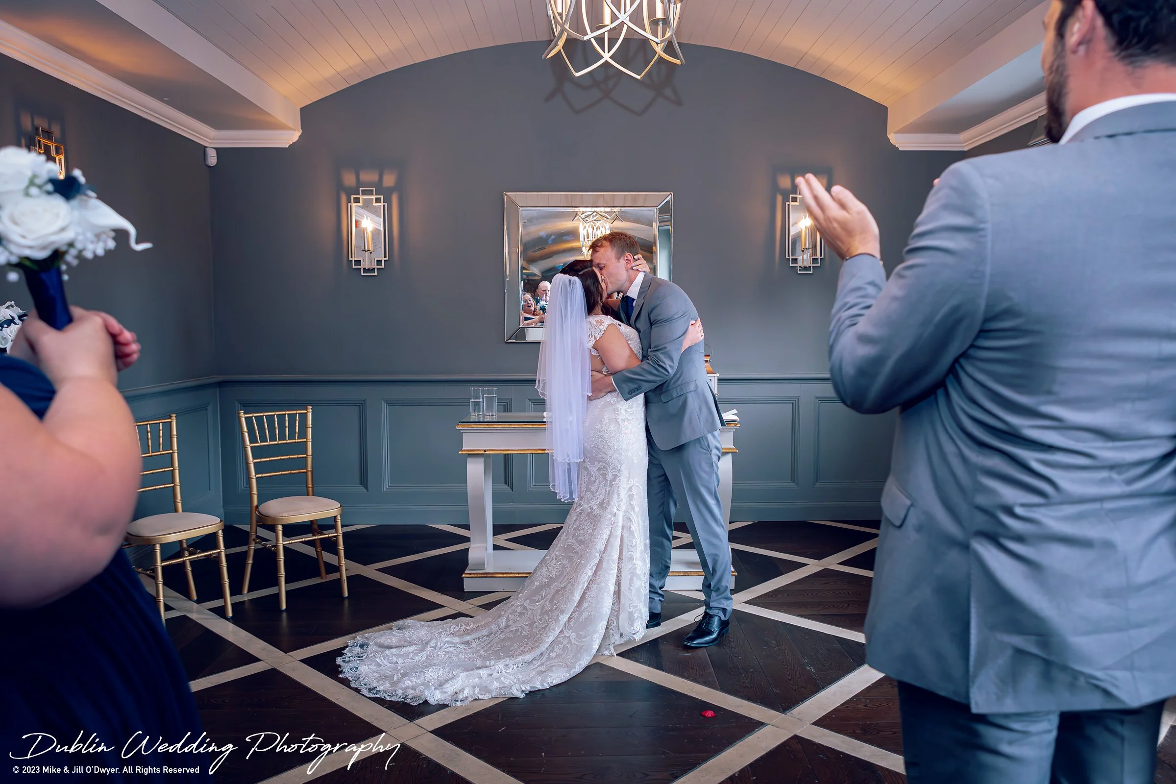 Kilkea Castle Wedding The Kiss