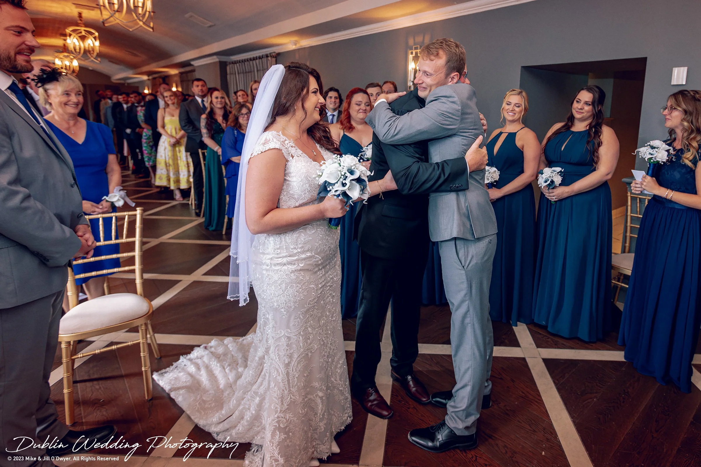 Kilkea Castle Wedding Hugs