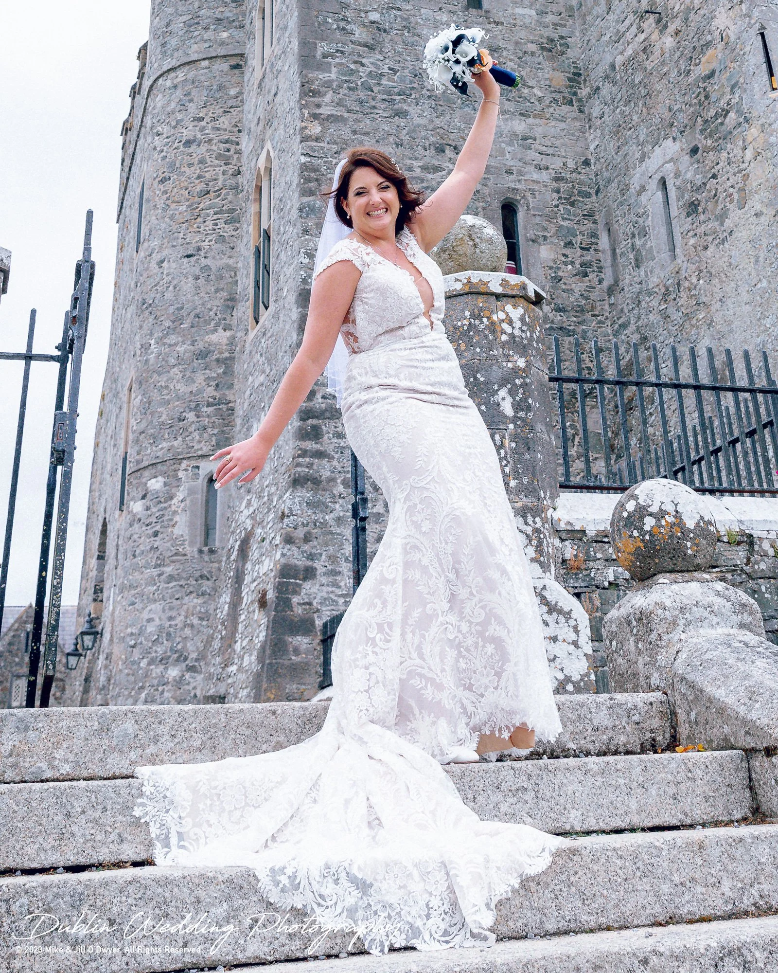 Kilkea Castle Wedding Bride Cheer