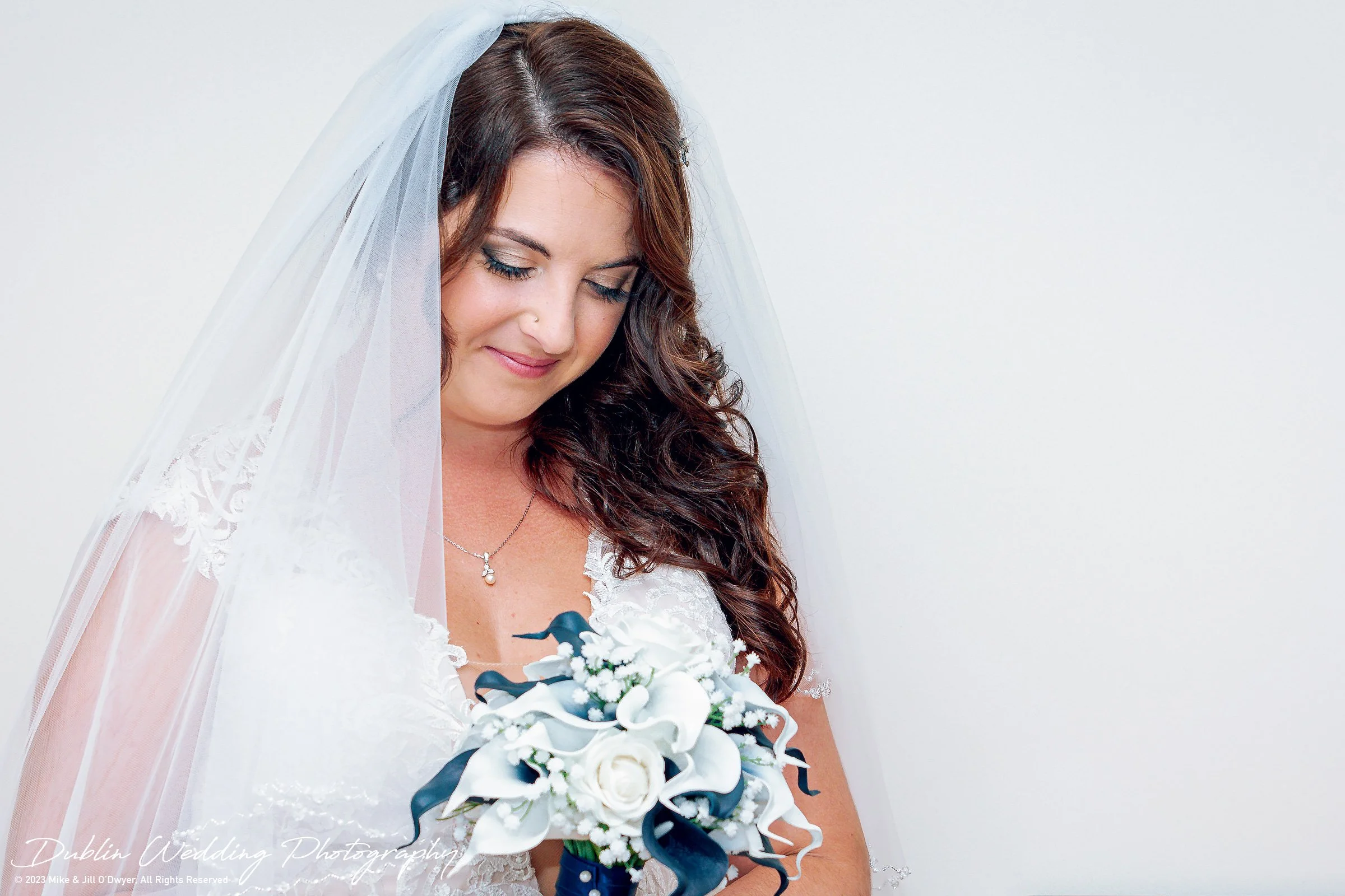 Kilkea Castle Wedding Bride With Flowers