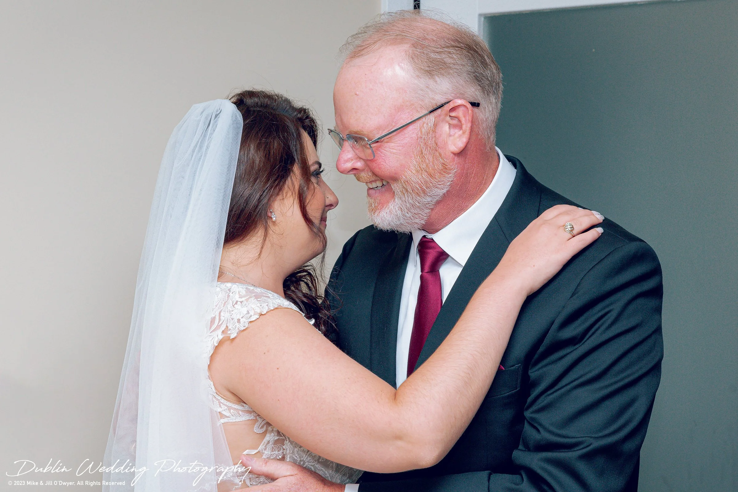 Kilkea Castle Wedding Bride & father