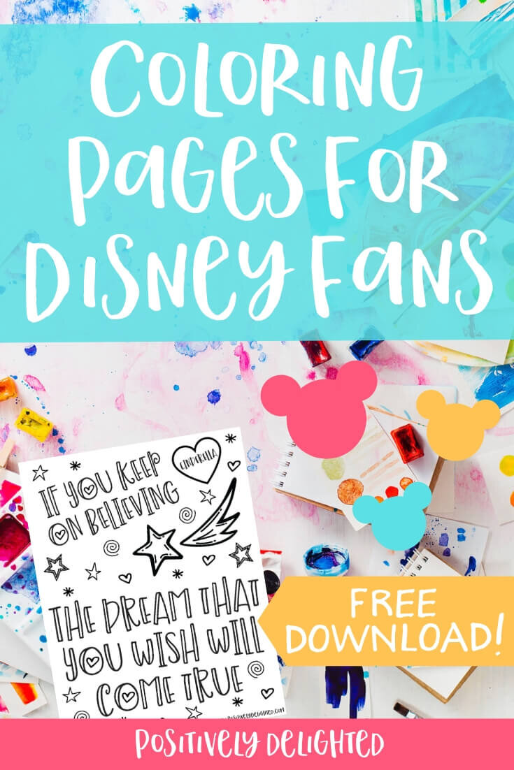 Coloring Pages for Disney Fans — Positively Delighted